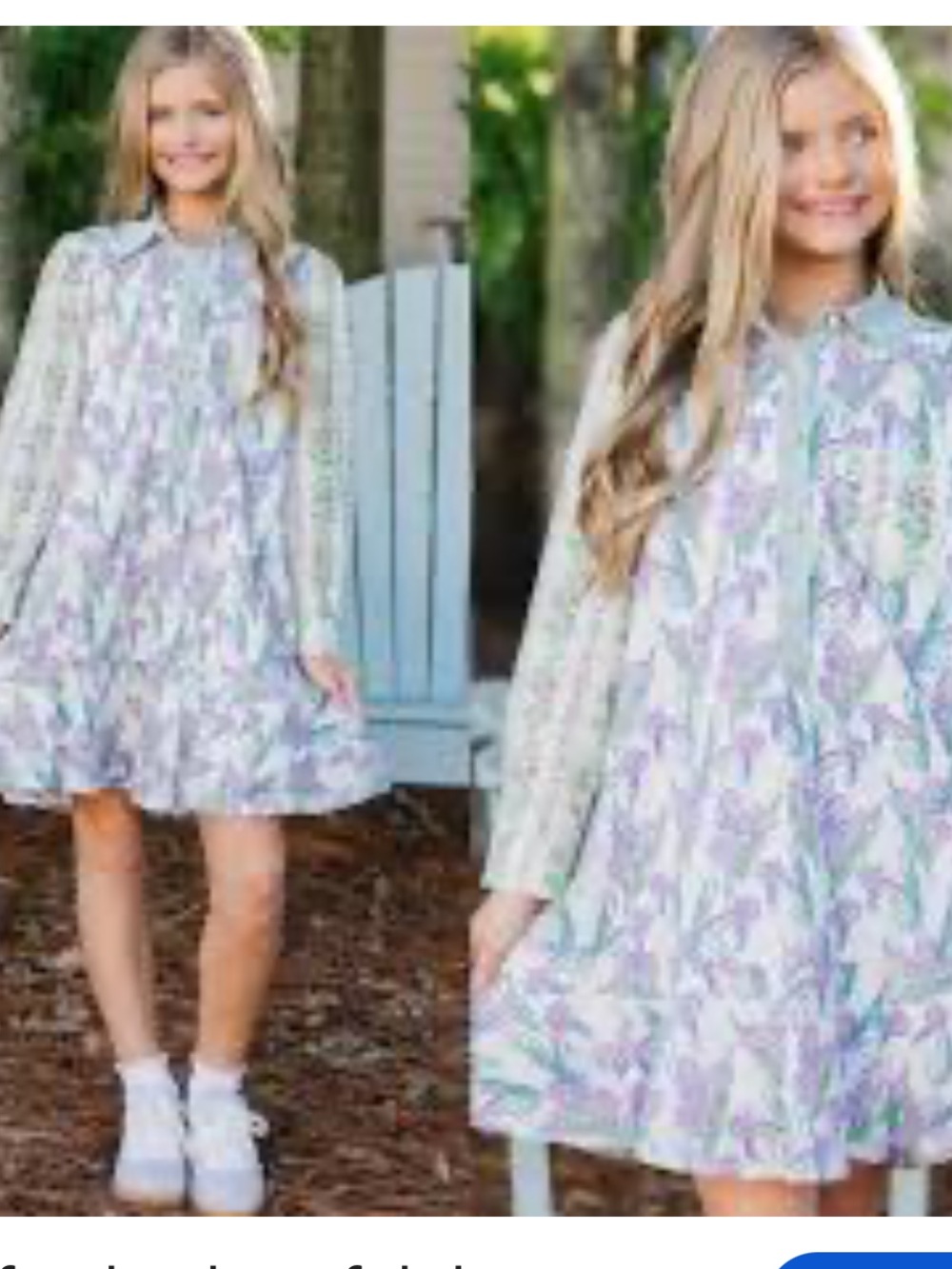 Shop the mint Floral All Your Own Mixed Floral Shirt Dress Girls Size 10/12